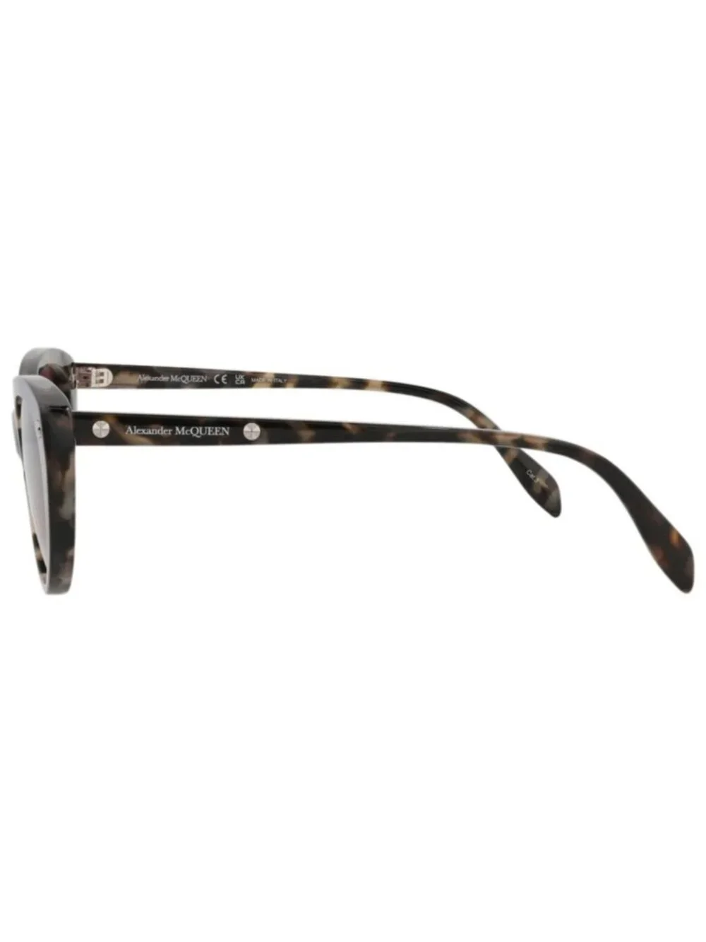 New Alexander McQueen Women's Sunglasses Cat Eye Acetate Frame Havana Havana